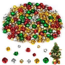 200 Pcs Jingle Bells for Crafting,4 Colors Small Christmas Bells with Loud So...