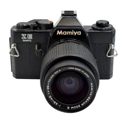 Mamiya ZE Quartz 35mm SLR Film Camera with Mamiya-Sekor E 35-70mm f3.5-4.5 Lens