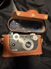 Argus Coated Cintar Vintage Black Rangefinder Camera with Case