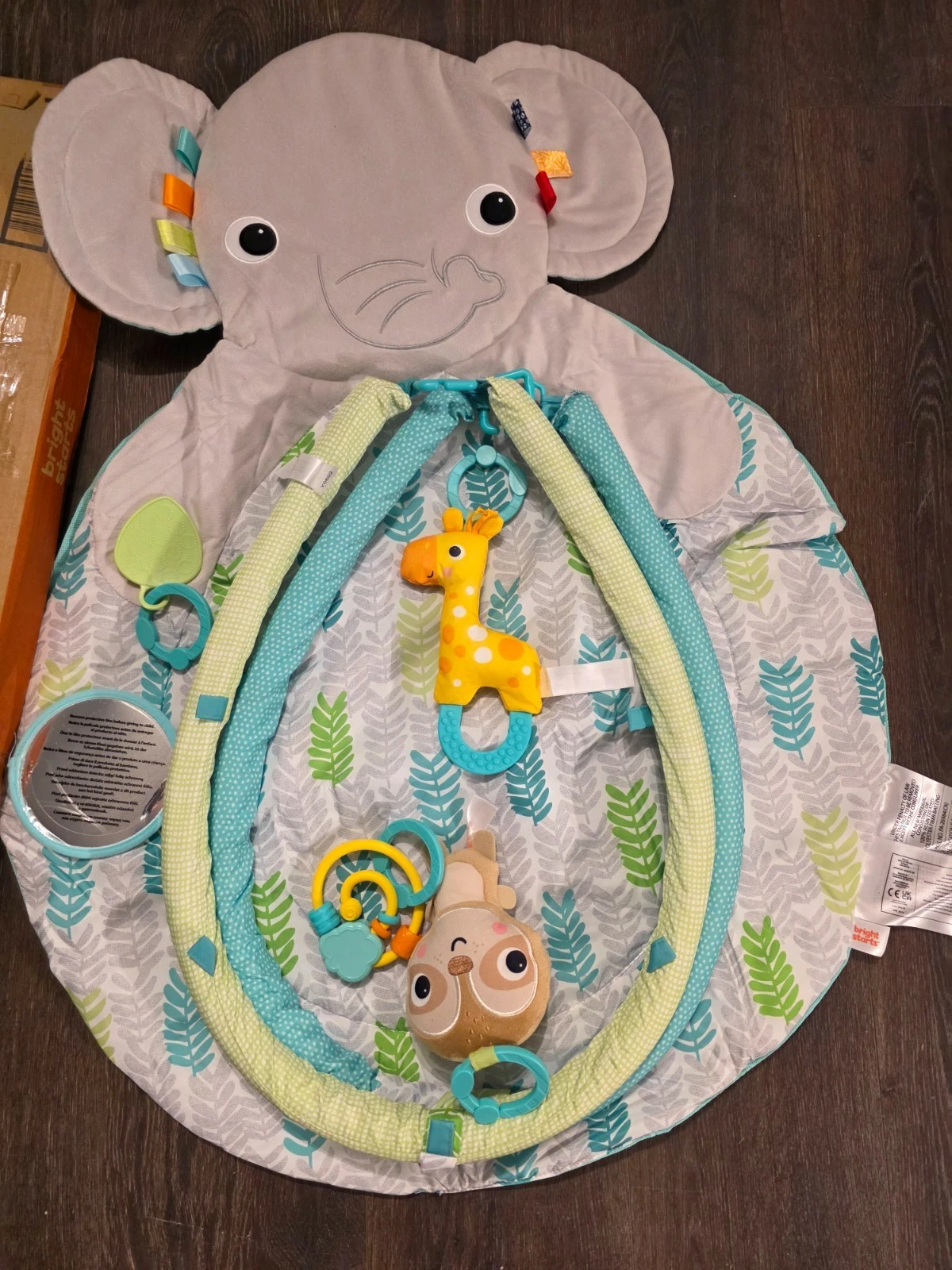 Bright Starts Hug ‘n Cuddle Elephant Activity Gym, Box Damaged!