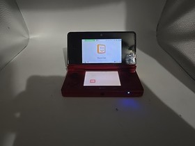 Nintendo 3DS Flame Red with 5 Pens And Case - Tested And Works No Adapter
