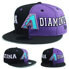 New Era Arizona Diamondbacks Snapback Hat Classic Team Split Black Purple Cap