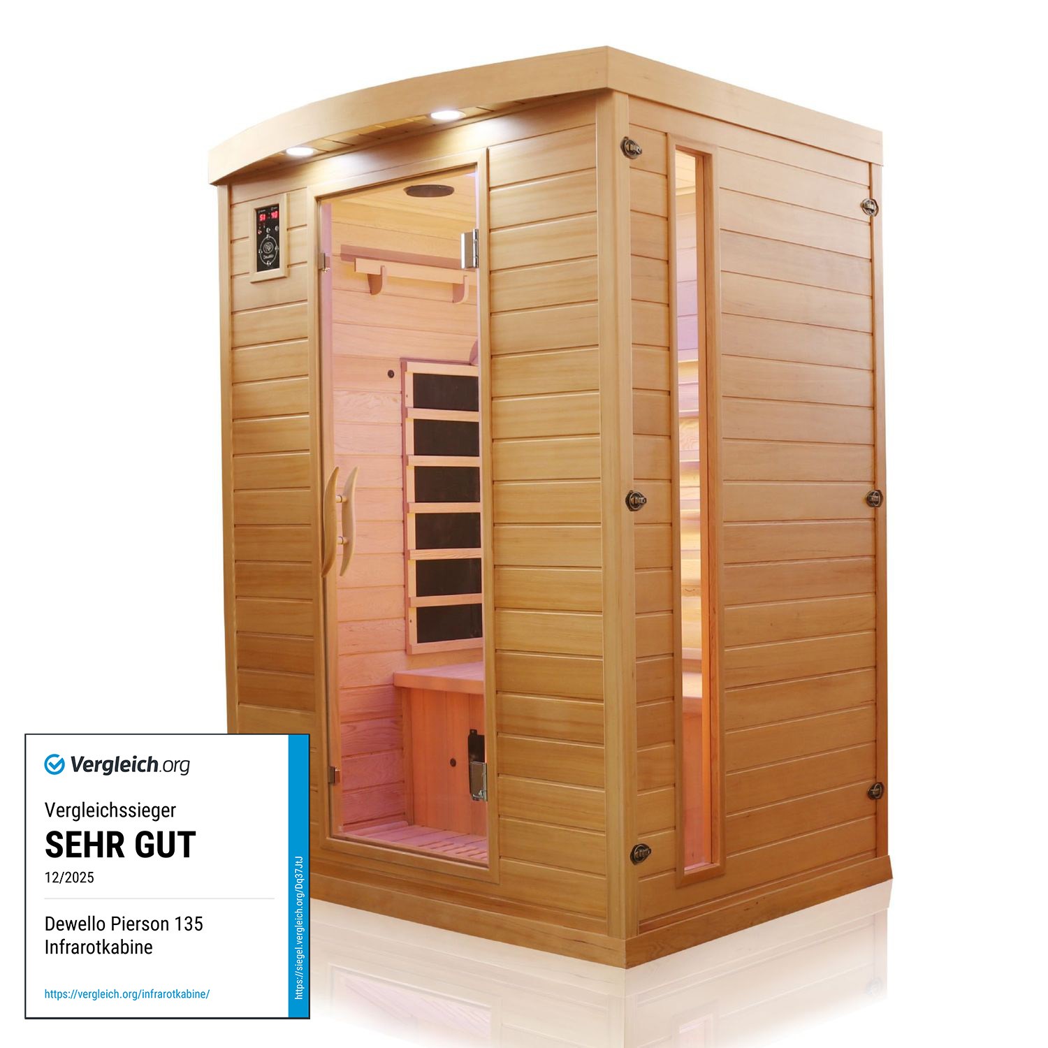Infrarotkabine Infrarotsauna Wärmekabine Sauna Saunakabine 2 Person Vollspektrum