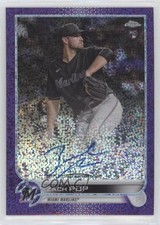 2022 Topps Chrome Rookie Purple Speckle Refractor /299 Zach Pop #RA-ZP Auto 0m4q