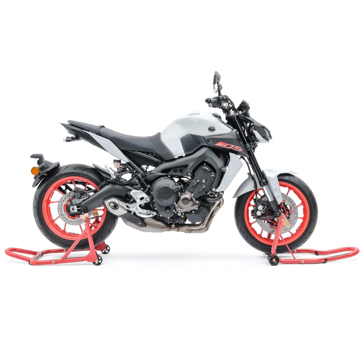 Paddock Stand rear and front for Ducati Monster 821 CS red