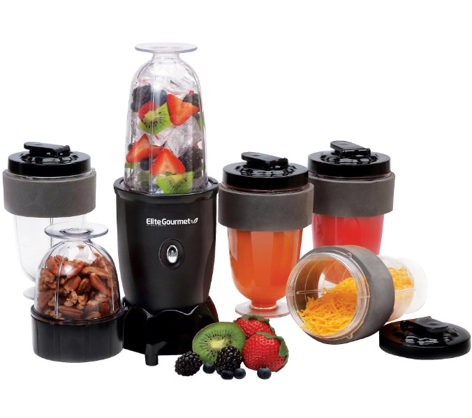 Elite Gourmet 17-Piece Personal Blender for Smoothies & Shak