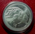 2019 Year of The Boar Round-Provident Mint 1 Troy oz..999 Silver in Capsule
