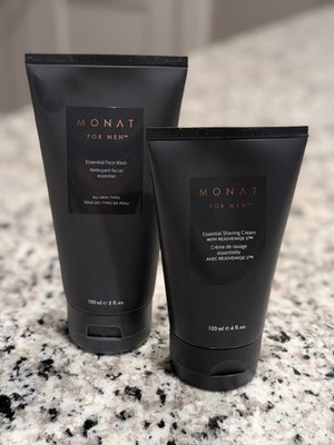 Monat For Men Essential Face Wash Cleanser & Shaving Cream Brand New Sealed
