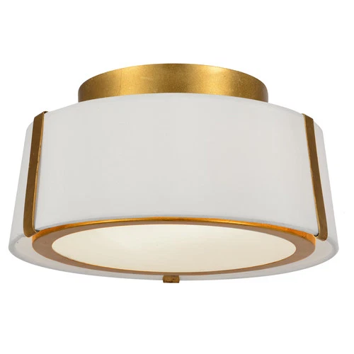 Crystorama Fulton 2-Light 12" Ceiling Light in Antique Gold - Picture 1 of 5