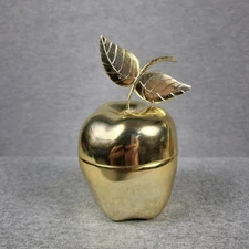 Vintage Max Factor Aquarius Enchanted 5" Golden Color Apple CANDLE Great Smell