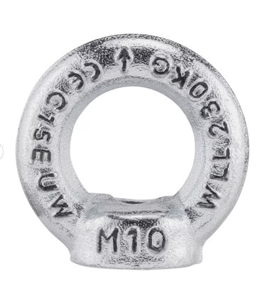 Ringmutter DIN 582   Stahl C15E, verzinkt, blau passiviert (A2K)