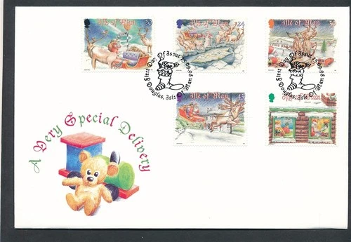 D473946 Isle of Man FDC A Very Special Delivery Christmas 1998