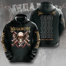 New Hoodie 3D Megadeth Heavy Metal Rock Band World Tour 2025-3D Hoodie For Fan