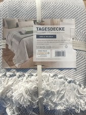 Elegante Tagesdecke 140x220 cm in Grau – Hochwertiger Bettüberwurf