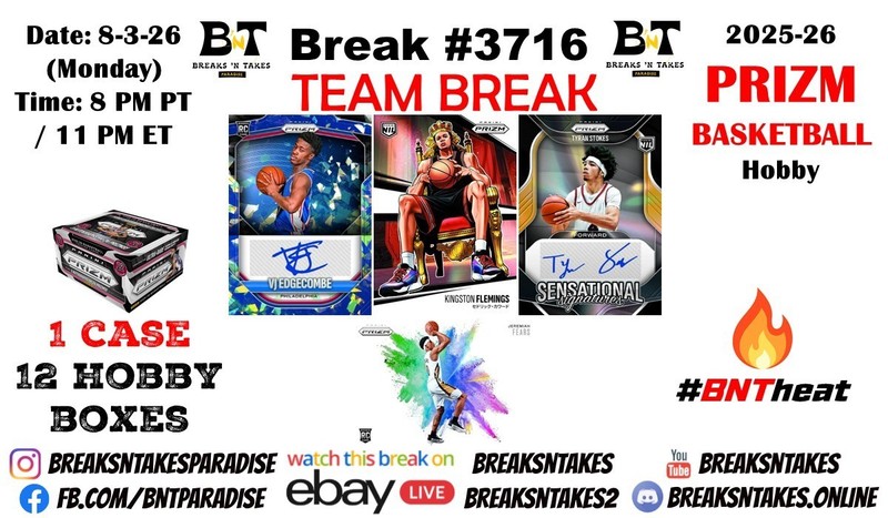 SACRAMENTO KINGS 2025-26 Panini Prizm Basketball Hobby CASE 12 BOX Break #3716
