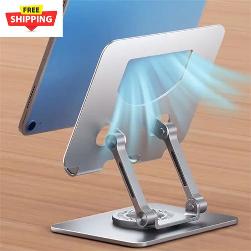 360° Rotatable Tablet Stand Adjustable Foldable Desktop Stand Holder Compatible - Picture 4 of 12