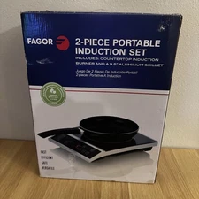 Fagor 2 Piece Portable Induction Set Cooktop & Pan Model 670040890 New OPEN BOX