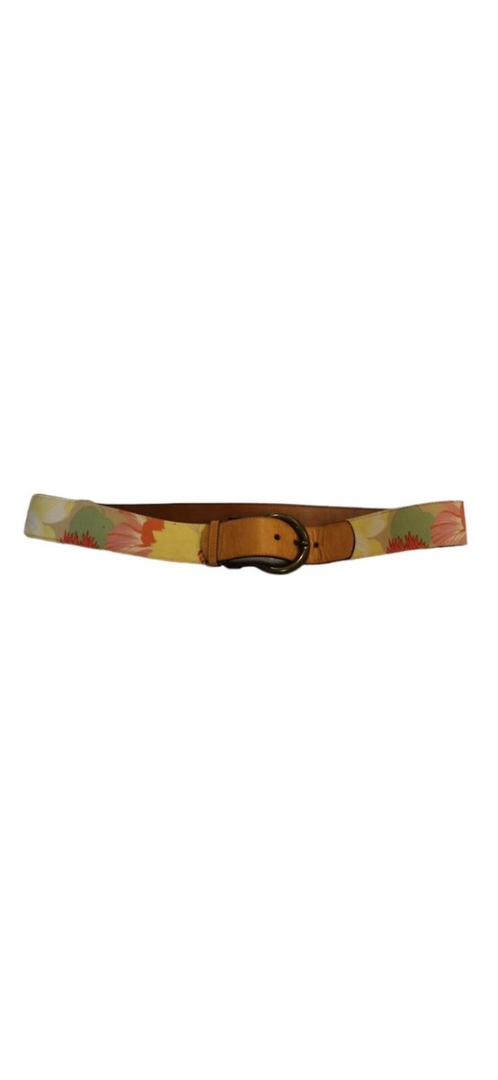 Burberry of London, floral canvas and leather belt pre-owned  display picture 1
