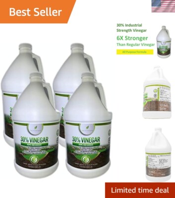 Versatile 30% Vinegar   4 Gallon Pack for Effective Indoor/Outdoor Cleaning