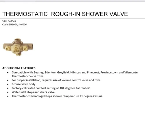 Signature Hardware SH6006 Series Rough-In Thermostatic Valve 3/4” - Picture 16 of 16