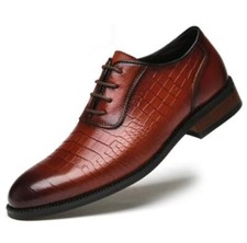 Mens Business Shoes Flat Lace Up Dress leather Party Pointy Toe Dancing shoes