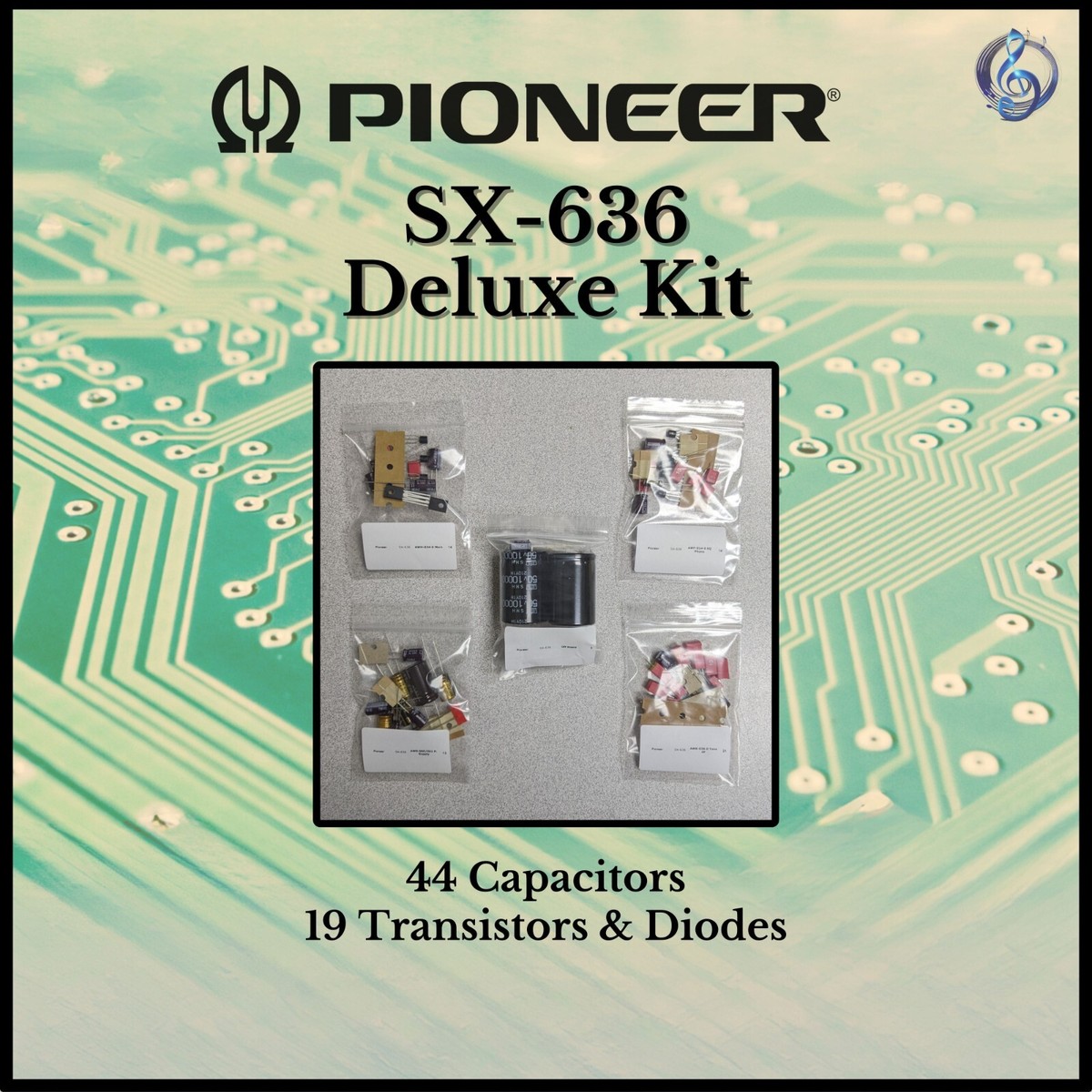 Pioneer SX-636 Receiver Deluxe Upgrade Kit Genuine Parts