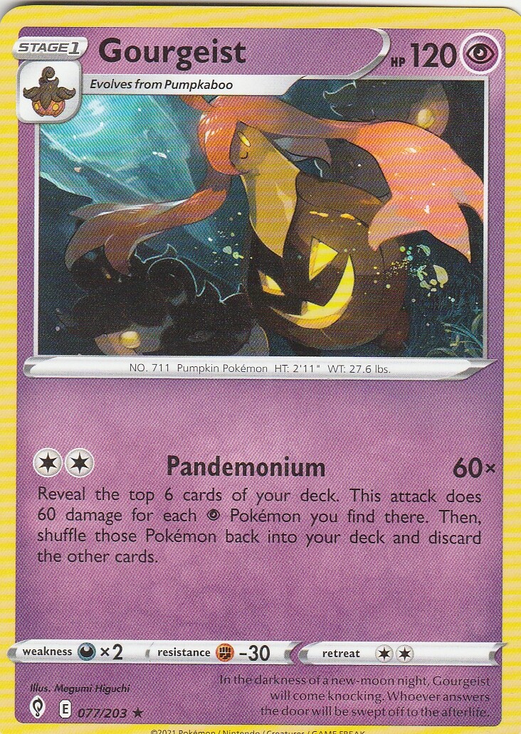 Gourgeist 77/203 Pokemon Evolving Skies