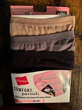 Hanes Size XL 8 Women's 3 Pack Comfort Period Moderate Bikinis Panties NEW