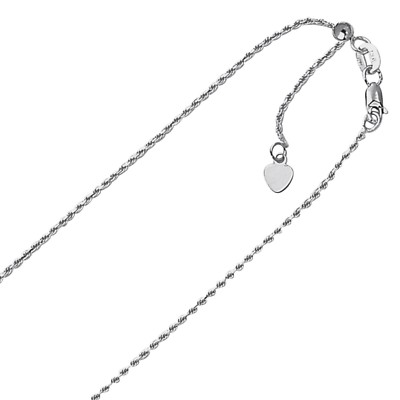 Collana Con Catena A Corda In Argento Sterling, Lunghezza 24 - Foto 7