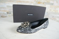 DOLCE & GABBANA Eu 39 Slipper Ballerinas Evening Shoes Brooch New Ehemuvp
