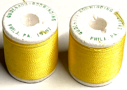 Gudebrod Nylon Thread Yellow Type E 50-Yard Spool Set of 2 - Picture 2 of 10