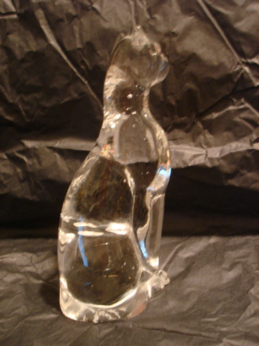 Pisapapeles para gato de vidrio transparente de 6,5" hecho a mano en Taiwán - Imagen 6 de 17