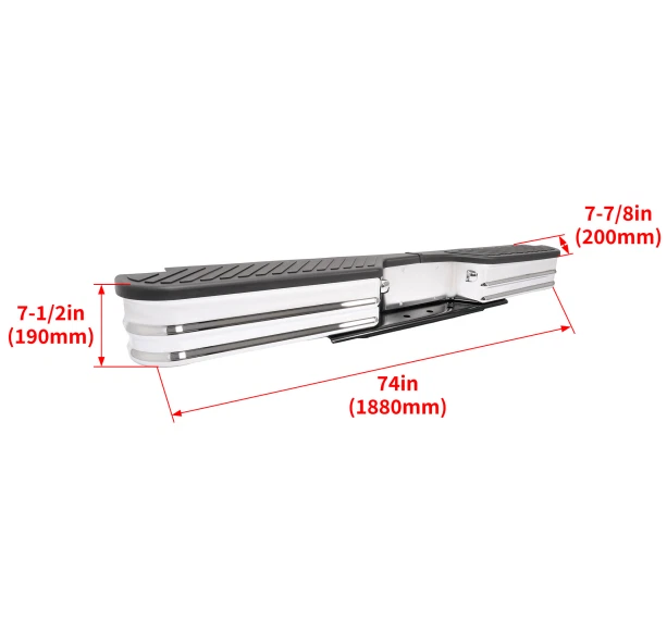 Universal Steel Step Rear Bumper Assembly Fleetside Chrome New F-Series F-250 Foto 3 de 4