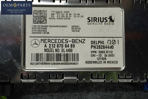 ✔ RADIO SATÉLITE SIRIUS RECEPTOR MÓDULO DE AUDIO MERCEDES W212 E63 E350 CLS550 OEM - Imagen 2 de 2