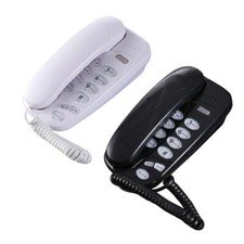 Corded Landline Telephone with Mute and Redial Functions Easy Install Wall Phone
