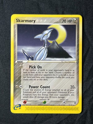 Pokémon TCG 2003 Skarmory 21/97 EX Dragon Rare E Reader Lightly