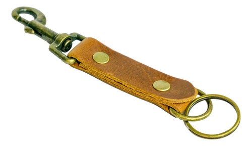 Leather belt clip key holder keyring key fob trigger clip keyclip 6 colours - Foto 11 di 17