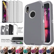 For Apple iPhone XR Protective Case Hybrid Rugged Phone Cover / Screen Protector
