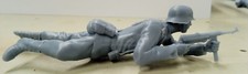 German soldier lying with a Schmaiser 3D print in scales