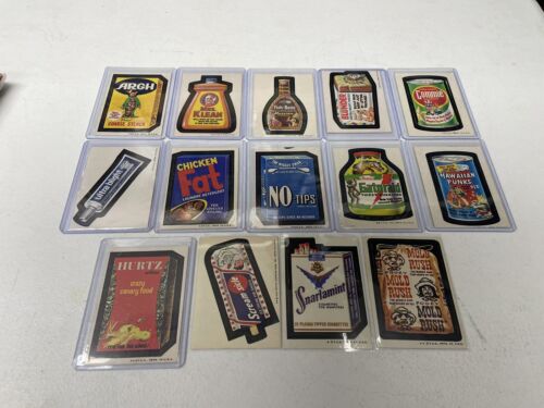 1973 -1979 Topps Wacky Packs Lot of 14 Rare, nice condition, With sleeves - Picture 1 of 8