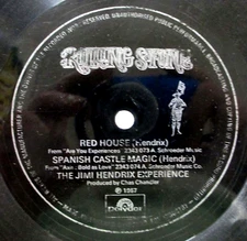 JIMI HENDRIX EXPERIENCE Flexi Rolling Stone Magazine Giveaway #E333