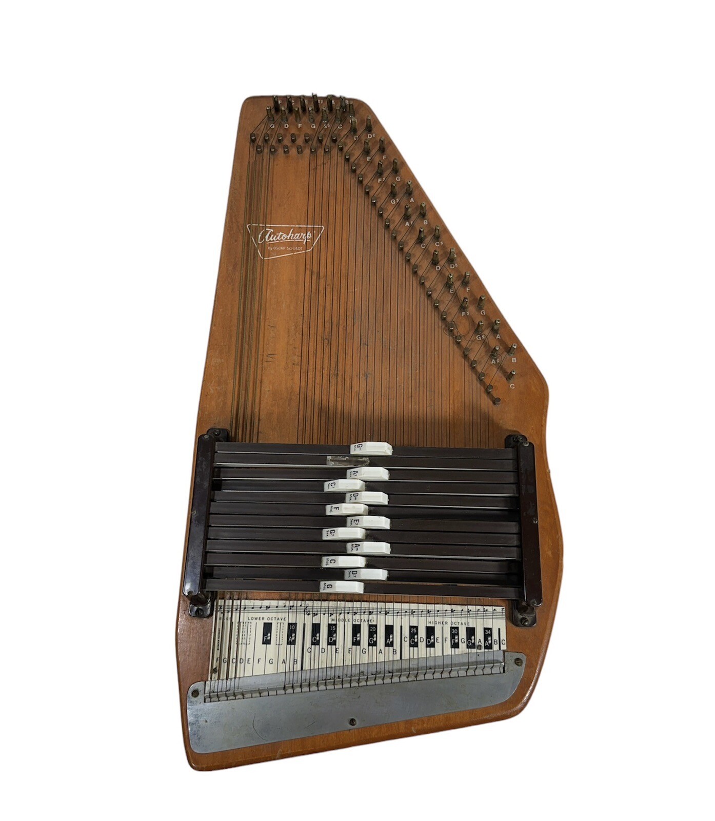 Autoharp by Oscar Schmidt 12 Chord 36 String With Case ASIS