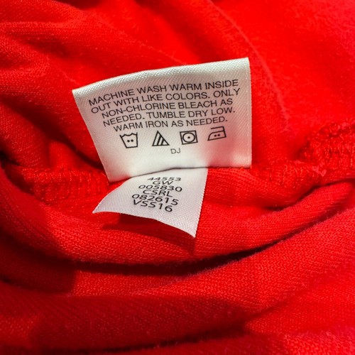 Hanna Andersson bright red French Terry pullover hoodie size 140 (US 10) soft - Picture 7 of 10