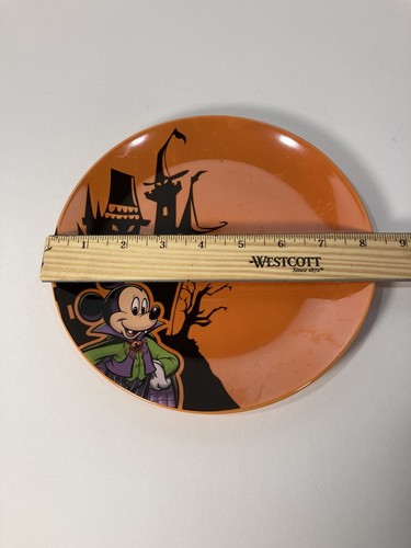 Disney Parks Vampire Micky Haunted Castle Halloween 8.25” Dessert Plate -Retired - Picture 5 of 5