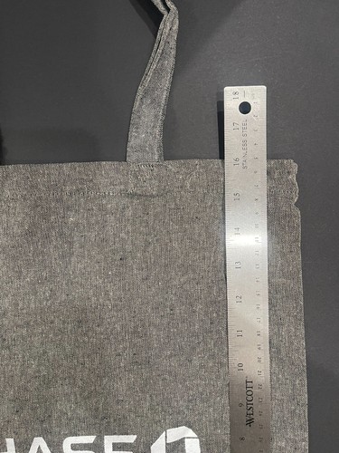 NEW / UNUSED - Chase Bank White Logo - Promotional Gray Cotton Tote Bag - Picture 3 of 5