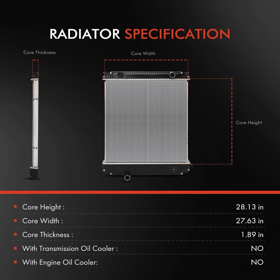 Nuevo radiador para Ford B-800F F-650 F-750 F-800 FT900 L8501 L8511 L8513 LTS8000F Foto 2 de 4