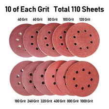 5" Sanding Discs Sandpaper Random Orbit Sander Pad Sheet for DeWalt DW4388 DW421