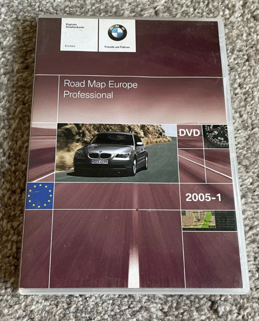 BMW 2005-2 PROFESSIONAL SAT NAV DISC DVD ROAD MAP EUROPE SATELLITE NAVIGATION