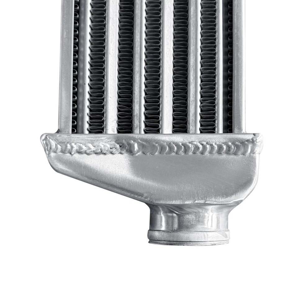 Intercooler de montaje delantero 16,5x7"x2,7"2,2" E/S aluminio universal para Hyundai Dodge Foto 4 de 4