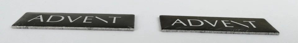 ADVENT - COPPIA MARCHI - PER CASSE - IN METALLO DIMENSIONI 4,7X1,5 CM - Immagine 2 di 2